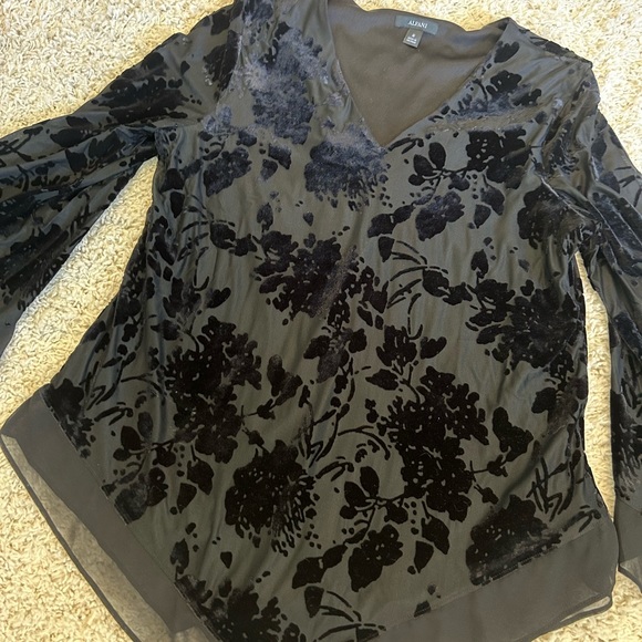 Alfani Tops - Black flowered blouse